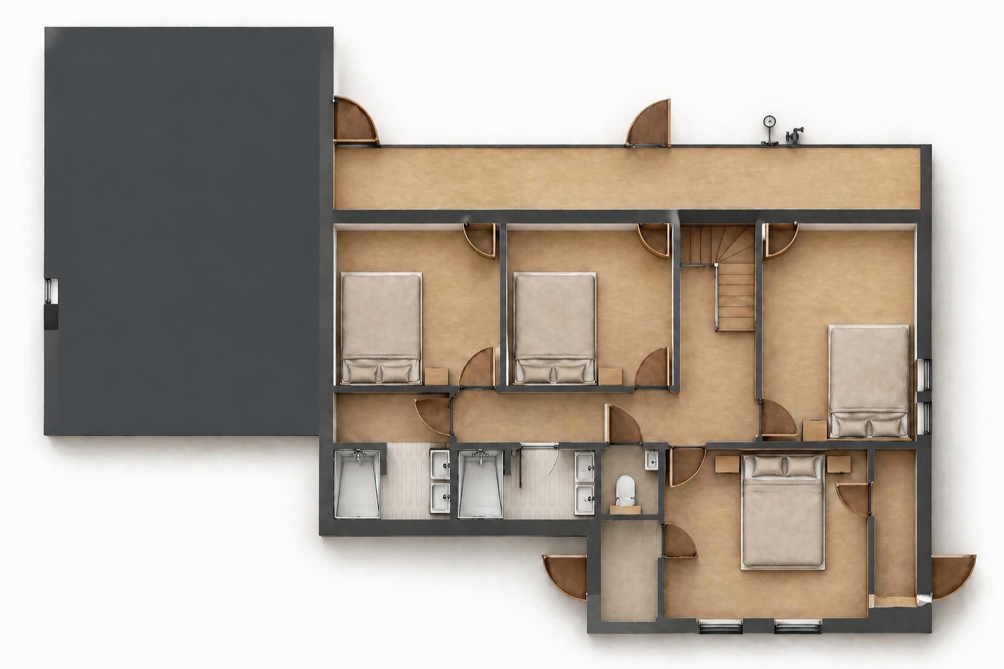 Villa Fell Fjord — plattegrond eerste verdieping